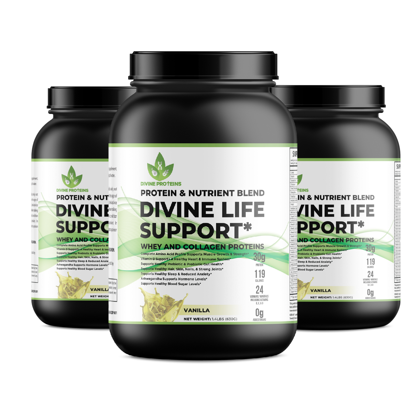 ✨ Divine Life Support – Whey & Collagen Protein + Complete Nutrient Blend 🌿💪 - 3 pack
