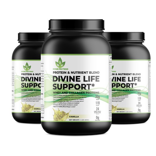 ✨ Divine Life Support – Whey & Collagen Protein + Complete Nutrient Blend 🌿💪 - 3 pack
